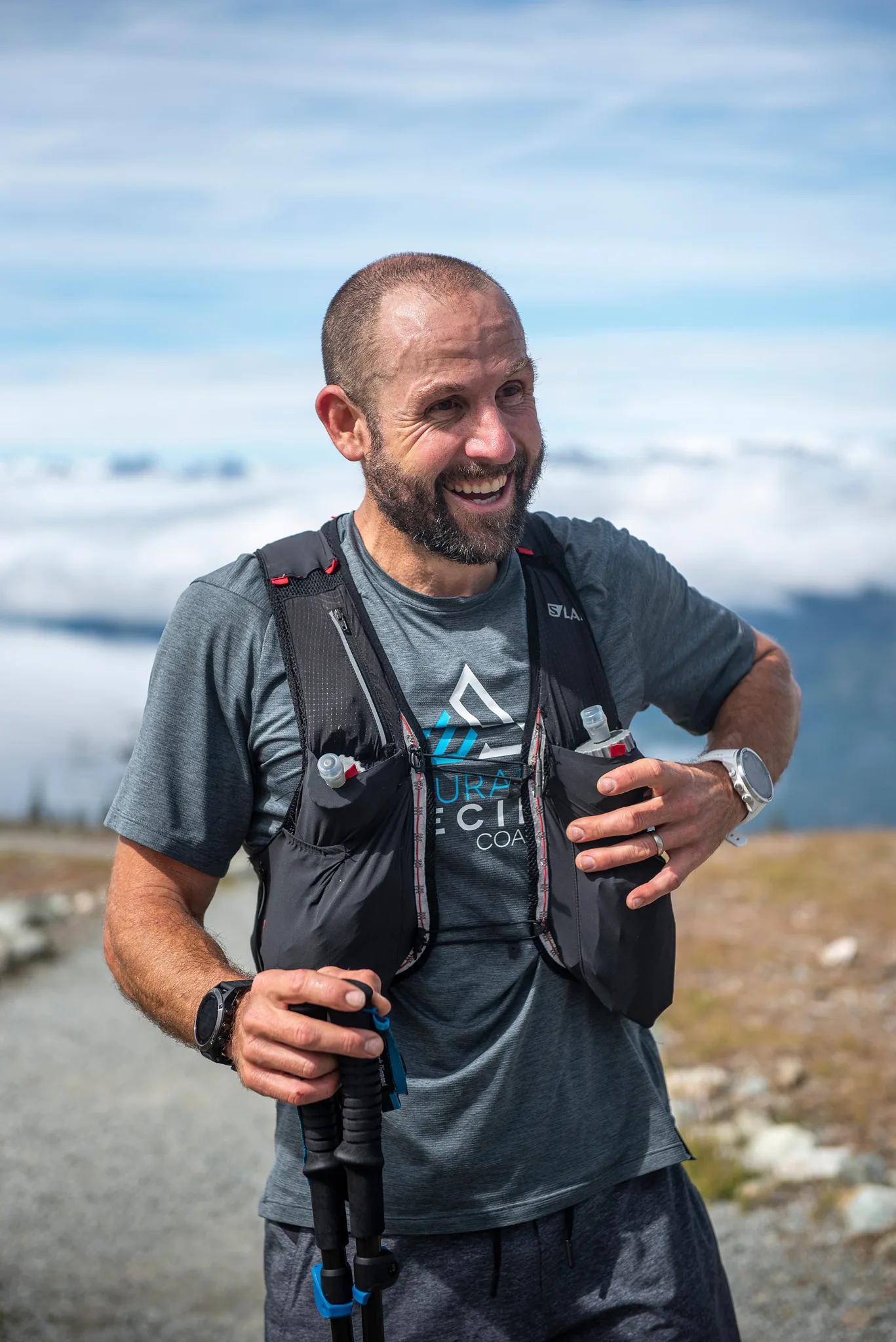 Kristian during a local run Everesting challenge